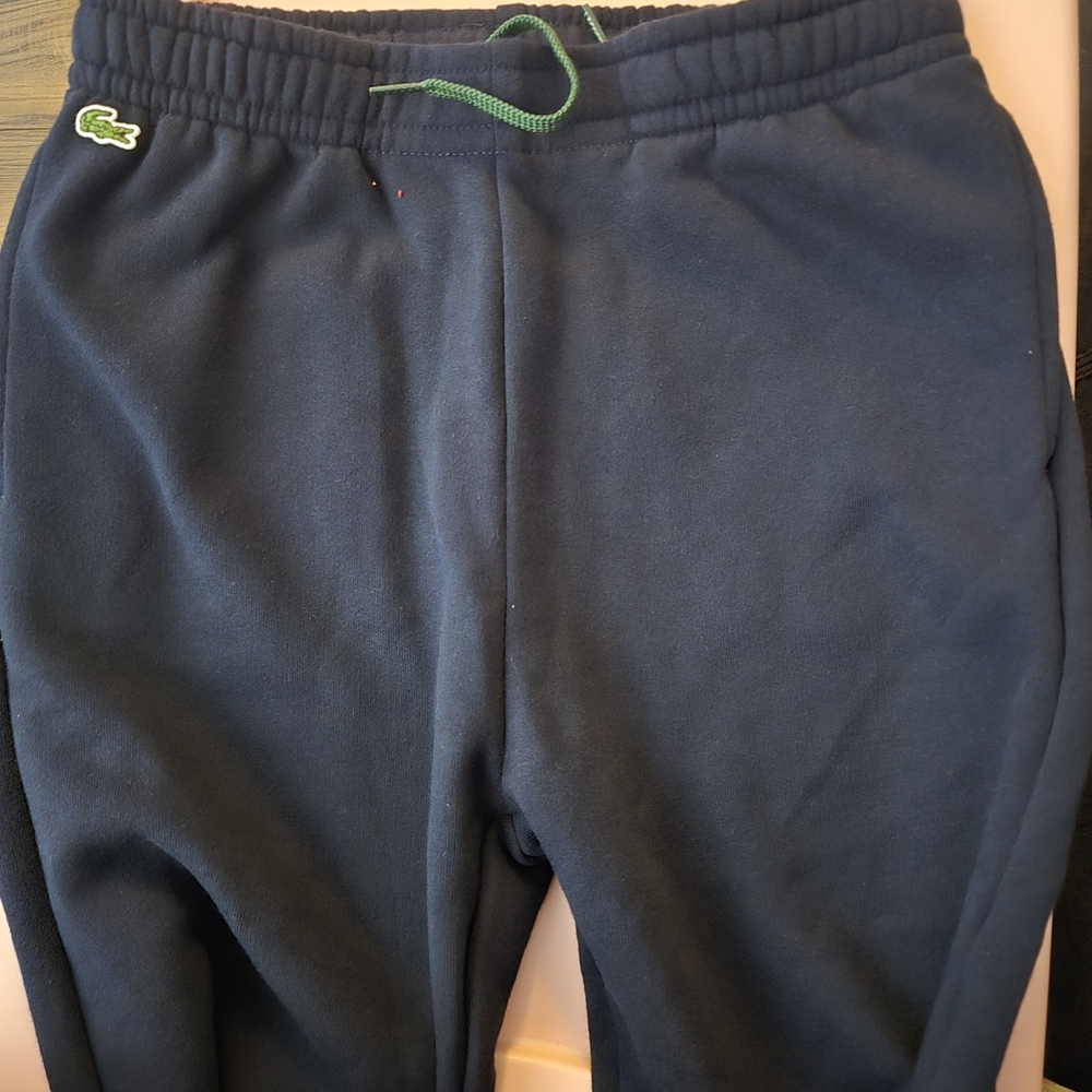 Lacoste Kids Navy Blue Fleece Sweatpants Sz 14. NWT